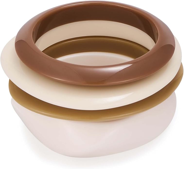 LILIE&WHITE 3 PCS Acrylic Resin Bracelet For Women Trendy Chunky Bangle Bracelets Fashion Colorful Bracelet Jewelry Gift