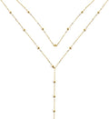 Necklace for Women, Dainty Long 14K Gold Y-Shaped Necklace Jewelry Trendy Beaded Layered Chain Drop Necklaces Jewelry Women Gifts