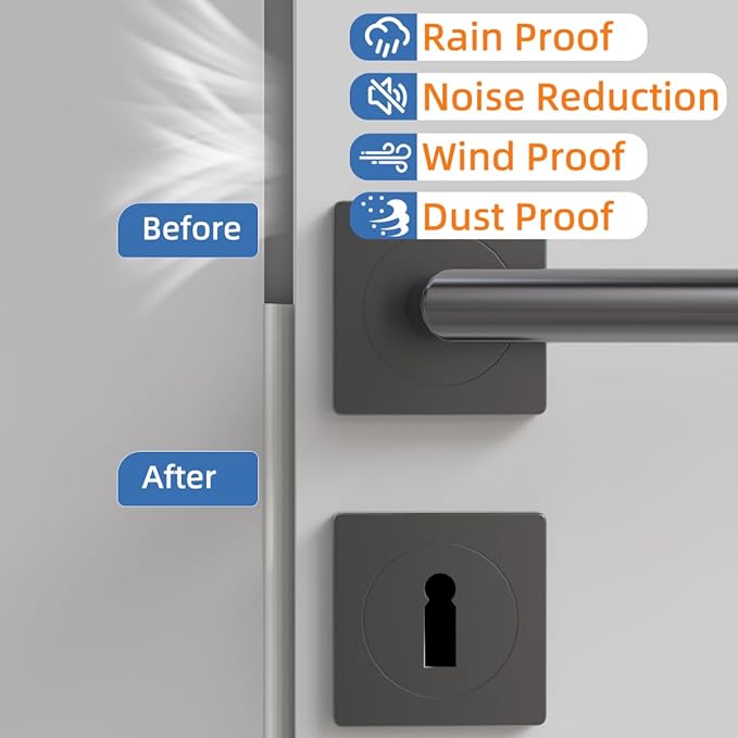 Kneelisa Wedge-Shape Window Weather Stripping Door Frame Seal 3Pcs×196” White - Image 5