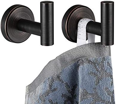 JQK Bathroom Towel Hook Oil Rubbed Bronze, 304 Stainless Steel 0.8mm Coat Robe by Homeimprovement
