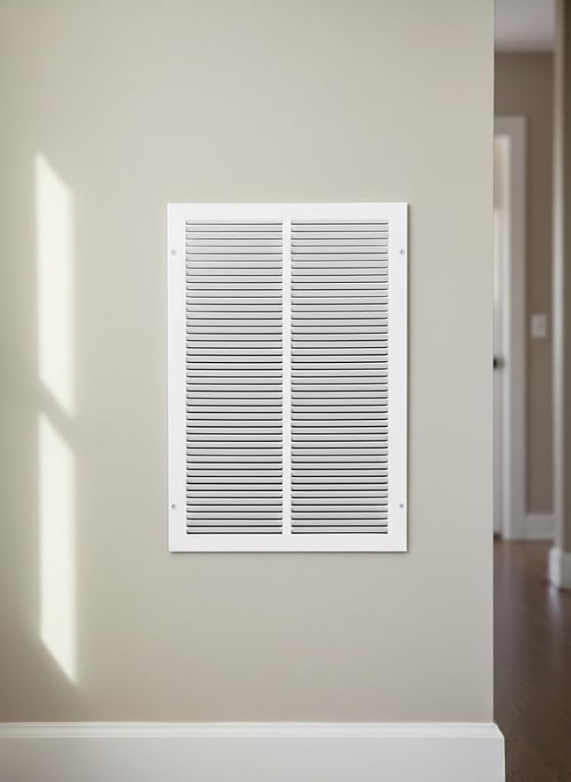 12x24 Air Return Vent Cover, Solid Steel White, 20 Pack - Image 3