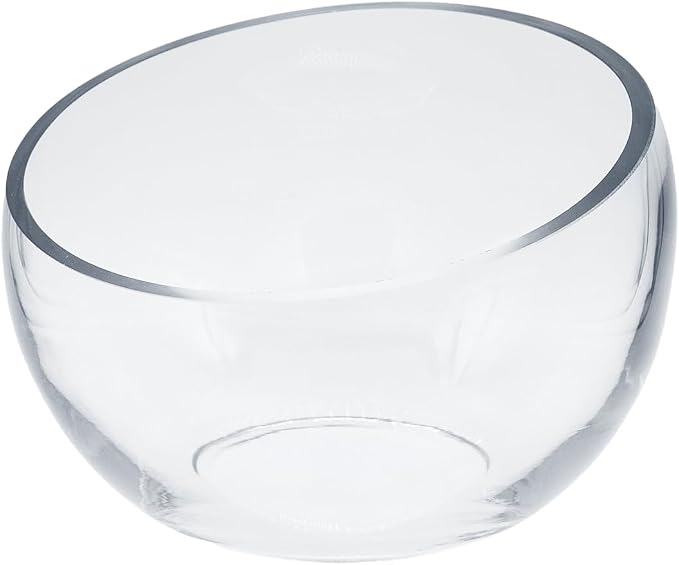 WGVI Slant Cut Bowl Glass Vase, Width 6.7", Height 5", Candy Dish, Fruit Jar by WGVInternational-OpusGlassware