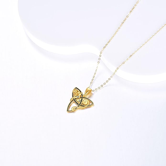KECHO 14K Gold Animal Pendant Necklace - Dainty Zodiac & Pet Inspired Charm Necklace for Women - 16+1+1"