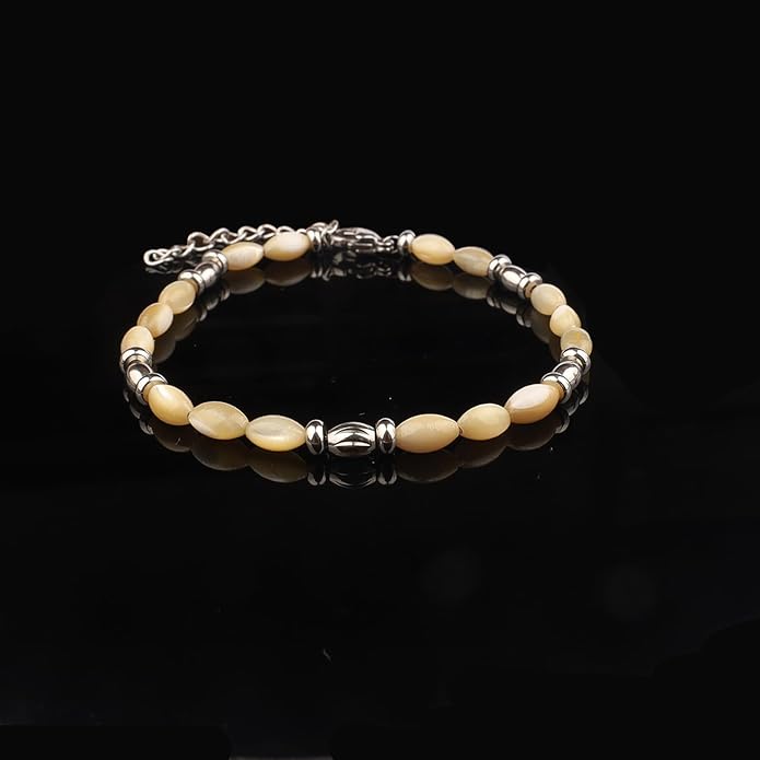 Natural Gem Stone Beaded Bracelets for Women Adjustable Stainless Steel Agate Lapis Tiger Eye Aventurine Rose Quartz