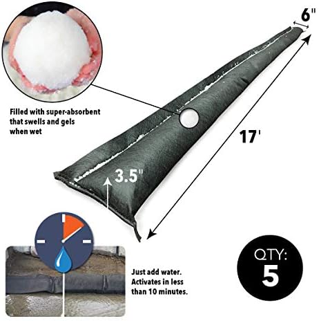 Quick Dam Water Activated Flood Barriers, 5 Pack - Image 5