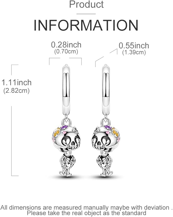 LAZA 925 Sterling Silver Hoop Earrings for Women, Hypoallergenic Huggie Butterfly Dangle Drop Earrings Colorful Flower Earrings Jewelry Gifts