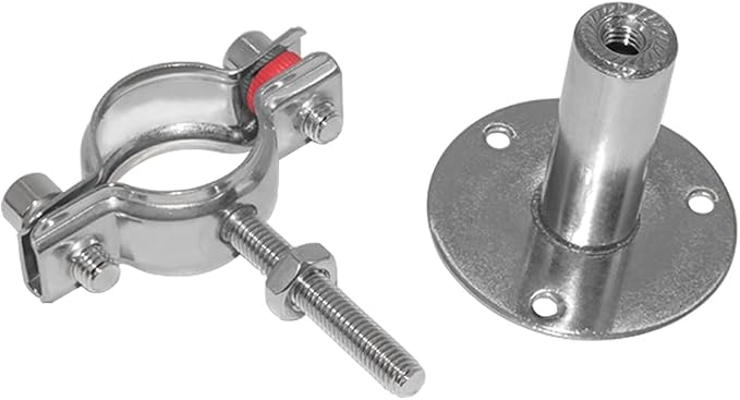 Beduan 1 Inch Stainless Steel Pipe Support Wall Ceiling Mount Pipe Strap Clamp - Image 6
