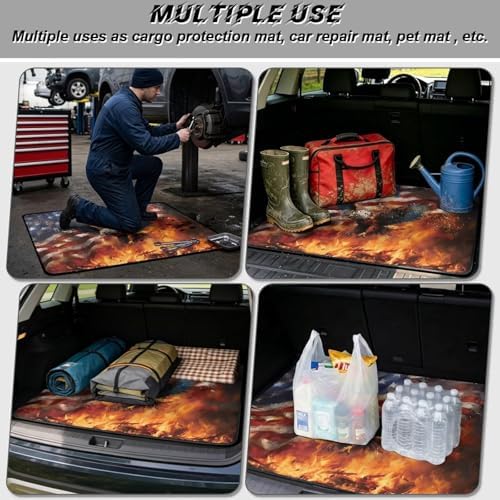 ELEQIN American Flag Eagle SUV Cargo Liner Trunk Mats - Image 3