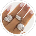 Sora Tuki Rings for Women Chunky Rings Set Adjustable Stackable Ring for Women Bold Thick Statement Ring Trendy Chunky Jewelry
