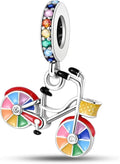 MULA 925 Sterling Silver Charms for Bracelets and Necklaces Airplane Passport Dangle Pendants Beads Butterfly Dragonfly Charms Jewelry Charm for Women