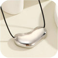 Chunky Gold Plated Peach Heart Pendant Necklace for Women, Zinc Alloy Minimalist Statement Jewelry on Adjustable Chain