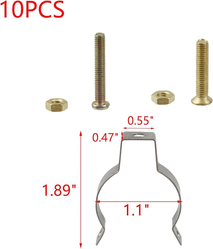 MY MIRONEY 10PCS EMT Conduit Hanger | Stainless Steel Pipe Clamp Rigid Conduit - Image 2