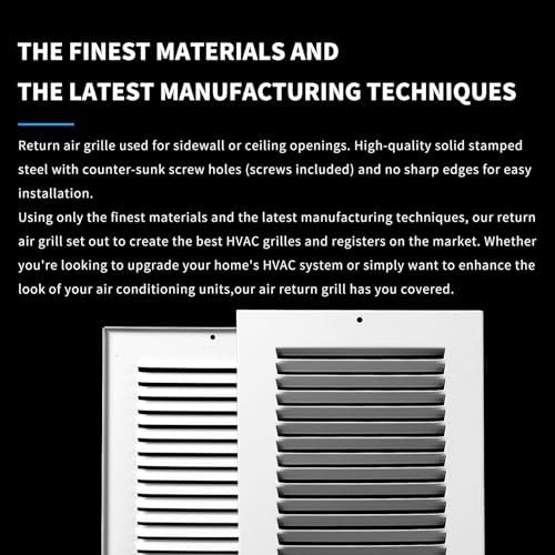 20x12 Return Air Grille, Air Return Vent Cover, Flat Vent Cover, Rejillas De - Image 5