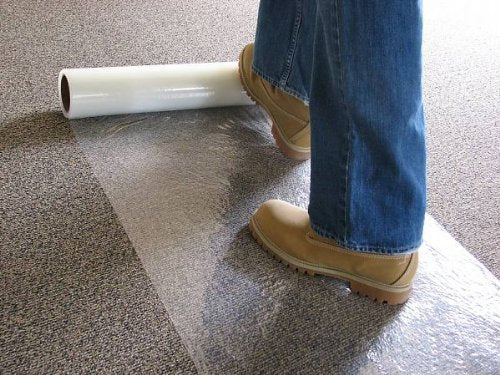 Plasticover - PCC240500 Carpet Protection Film, Temporary Adhesive Plastic - Image 2