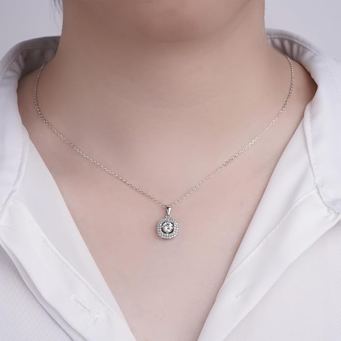 14K Gold White Moissanite Earrings Necklace Gemstone Ring Set, Women's Luxury Three-Piece Jewelry Set, Classic White Diamond-Inspired Design for Formal Events