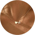 Initial Necklace for Women 18K Gold Plated Stainless Steel Tiny Heart Letter Necklace Personalized Name Necklace