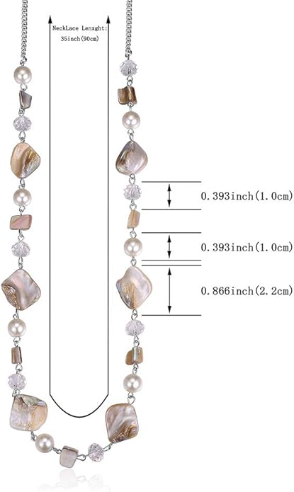 PEARL&CLUB Long Beaded Necklaces For Women - Sweater Chain Fashion Jewelry Necklace Gifts For Women