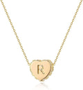 Tiny Gold Initial Heart Necklace-14K Gold Plated Handmade Dainty Letter Heart Necklace for Women Necklace Jewelry
