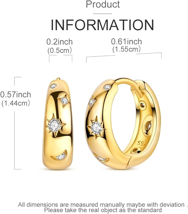 NARMO Earrings for Women 925 Sterling Silver Heart Hoops Small Colorful Rainbow Hoop Earrings Huggie Earrings