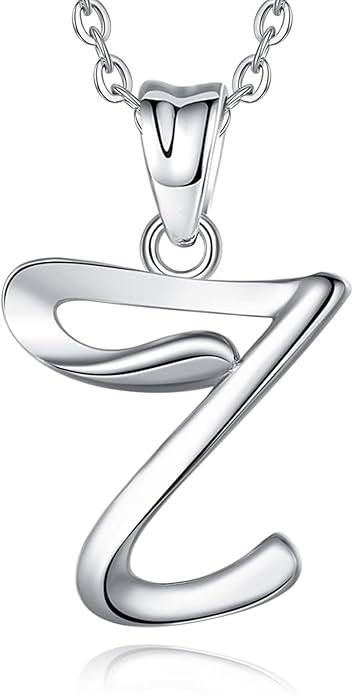 EUDORA Sterling Silver Initial Necklaces for Women, Classic 26 Letter Neckless Gifts for Girls, Sister, Mother Daughter, 18 inch Chain