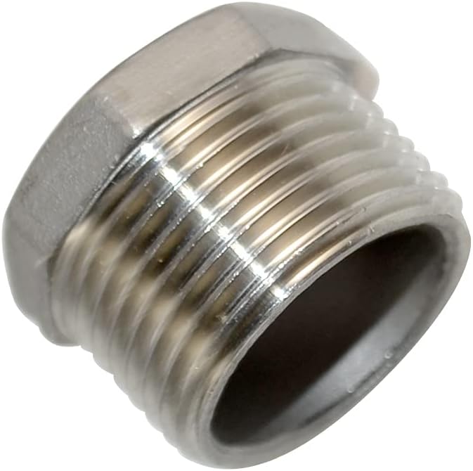 1/4" Male NPT to 1/8" Female NPT Female Reducing/Reducer Bushing Pipe Fitting - Image 5