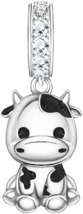 PROESS Sterling Silver/Red Panda/Cow/Highland Cow/Otter/Squirrel/Elephant/Axolotl/Cat/Fox/Bee/Butterfly/Hummingbird/Tiger/Lion/Mokeny/Koala/Dog Charm Animal Charms Bead for Jewelry Making