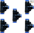 5 Pcs 6mm x 4mm x 6mm Pneumatic T Shaped 3 Way Tube Reducer Connector, Quick by ROZESAZZ