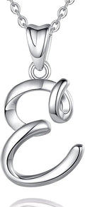 EUDORA Sterling Silver Initial Necklaces for Women, Classic 26 Letter Neckless Gifts for Girls, Sister, Mother Daughter, 18 inch Chain