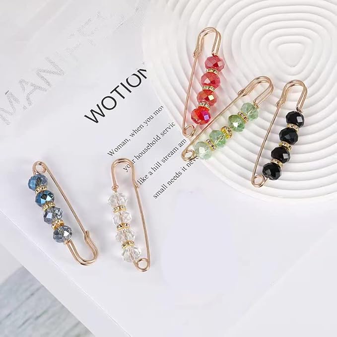 Fashion Pearl Brooch, Sweater Shawl Pearl Pin, Elegant and Fashionable, Enhance your Temperament, Suitable for a Variety of Occasions to Wear (5pcs）