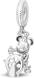 LIGHTDOG 925 Sterling Silver Charm fits Pandora Charm Bracelet Necklaces Pendant Bead Charms Jewelry Gift for Women Family Friends