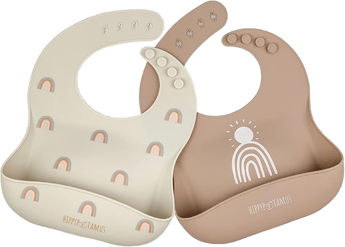 Hippypotamus Silicone Baby Bibs - Soft Waterproof Bibs for Babies & Toddlers