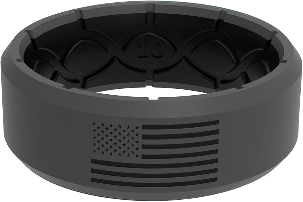 Groove Life Zeus Anti Stretch Silicone Ring Breathable Silicone Rings for Him and Her, Unique Design, Comfort Fit Ring