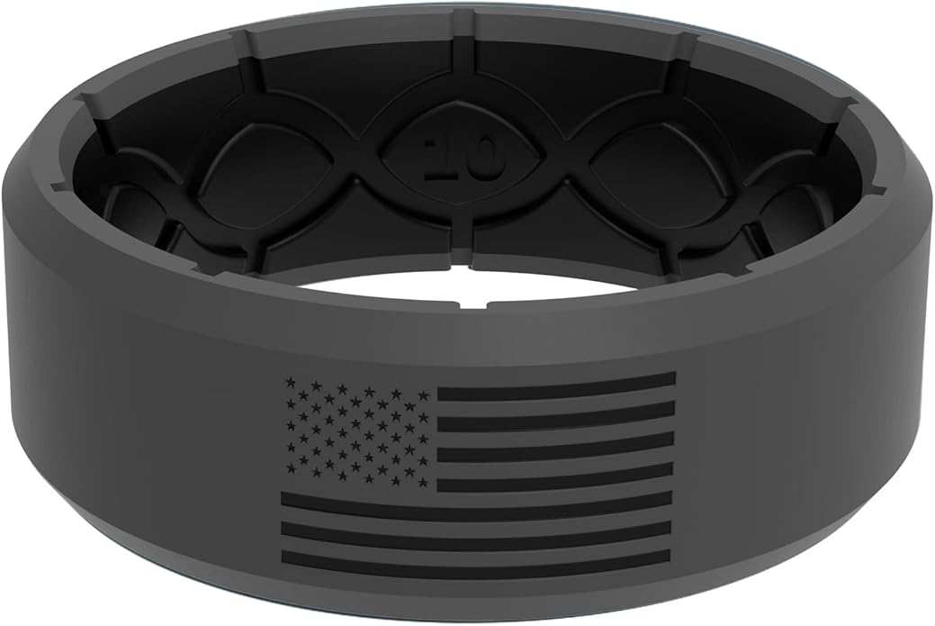 Groove Life Zeus Anti Stretch Silicone Ring Breathable Silicone Rings for Him and Her, Unique Design, Comfort Fit Ring