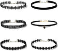 Maxforever 6 PCS Necklaces Black Velvet Choker Set Classic Gothic Tattoo Lace Chokers
