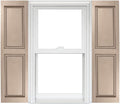 Homeside Raised Panel Vinyl Shutter 1 Pair 14-1/2in. x 47in. 730 Sandstone by Polaris