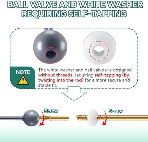 Enhon 4 Pack Universal Pop Up Drain Ball Rod Assembly - Image 5