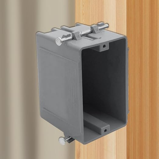 XGYYA 1-Gang 18 cu in, PVC New Work Standard Switch & Outlet Wall Electrical Box - Image 6