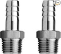Stainless Steel Hose Barb Fitting 5/8" Hose Barb to 1" NPT Male Thread by Fitvell