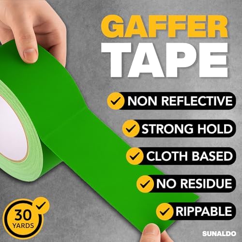 Gaffers Tape Heavy Duty, Easy Rip, No Residue | Green - Image 3