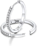 FaithHeart Sterling Silver Hoop Earrings for Women, Hypoallergenic Huggie Hoop Earrings Lightweight Small Cartilage Earrings Hoop Earring Dainty Everyday Earrings 6/8/10/12/14/15/16/18/20mm