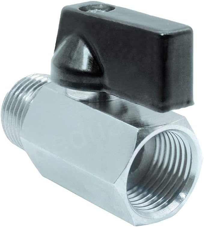 Beduan 3/8" Brass Mini Ball Valve NPT Female x Male Shut-Off Valve 2 PCS - Image 5