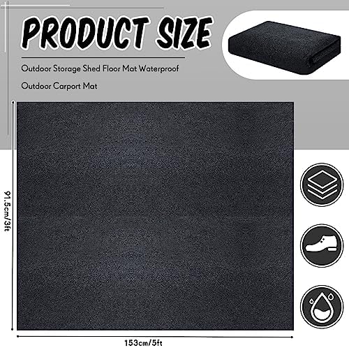 Outdoor Shed Floor Mat 5 x 3 ft, Waterproof Non Slip Rug - Image 2