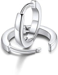FaithHeart Sterling Silver Hoop Earrings for Women, Hypoallergenic Huggie Hoop Earrings Lightweight Small Cartilage Earrings Hoop Earring Dainty Everyday Earrings 6/8/10/12/14/15/16/18/20mm