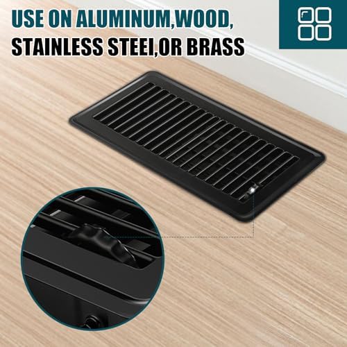 VOISEN Floor Register 4x10, 6 Pack Black Floor Vent Covers - Image 5
