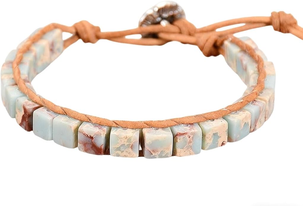 ZOSOJONA 7 Chakra Bracelet Bohemian Handmade Leather Wrap Healing Protection Natural Stone Yoga Beaded Bracelets Boho Friendship Jewelry