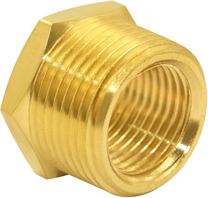 Joywayus 10Pcs Brass Reducing Hex Bushing 3/4" NPT Male to 1/2" NPT Female | - Image 4