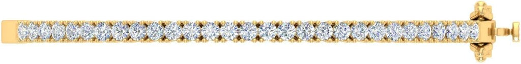 1.5 Carat Round Cut Prong Set Natural Diamond Womens Bangle Bracelet in 14K Gold (SI1-SI2 Clarity)