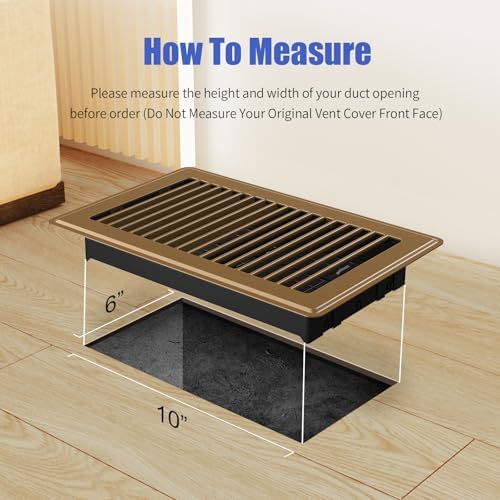 Floor Register 6x10, Heavy Duty Steel Vent Covers - Image 2
