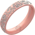 Knot Theory Nordic Bloom Silicone Ring for Men Women - Baby Blue, Lavender, Pink, RoseGold, Sky Blue Breathable Comfort Fit 6mm Bandwidth