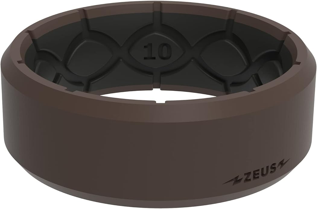 Groove Life Zeus Anti Stretch Silicone Ring Breathable Silicone Rings for Him and Her, Unique Design, Comfort Fit Ring